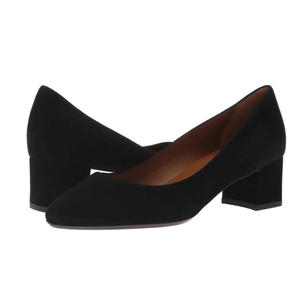 Aquatalia Pasha Weatherproof Black Suede Pump Sz 10